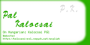 pal kalocsai business card